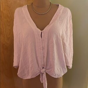 Express top light salmon pink color size small